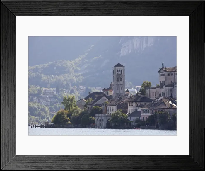 Framed Print : Italy, Piedmont, Lake Orta, Orta San Giulio, Isola San Giulio from town Framed Print : Italy, Piedmont, Lake Orta, Orta San Giulio, Isola San Giulio from town