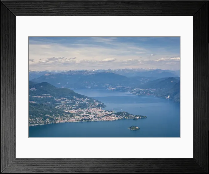 Framed Print : Italy, Piedmont, Lake Maggiore, Mottarone, view of Verbania and Isola Madre from Mount Framed Print : Italy, Piedmont, Lake Maggiore, Mottarone, view of Verbania and Isola Madre from Mount