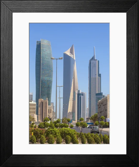 Framed Print : Kuwait, Kuwait City, City center buildings Framed Print : Kuwait, Kuwait City, City center buildings