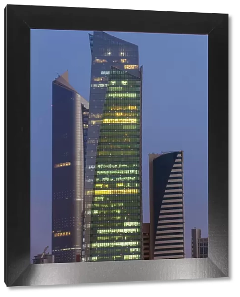Kuwait, Kuwait City, View of city center buildings