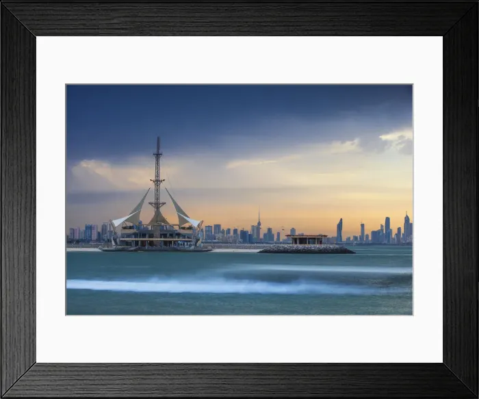 Framed Print : Kuwait, Kuwait City, Salmiya, Marina Waves Leisure complex - a three-storey leisure Framed Print : Kuwait, Kuwait City, Salmiya, Marina Waves Leisure complex - a three-storey leisure