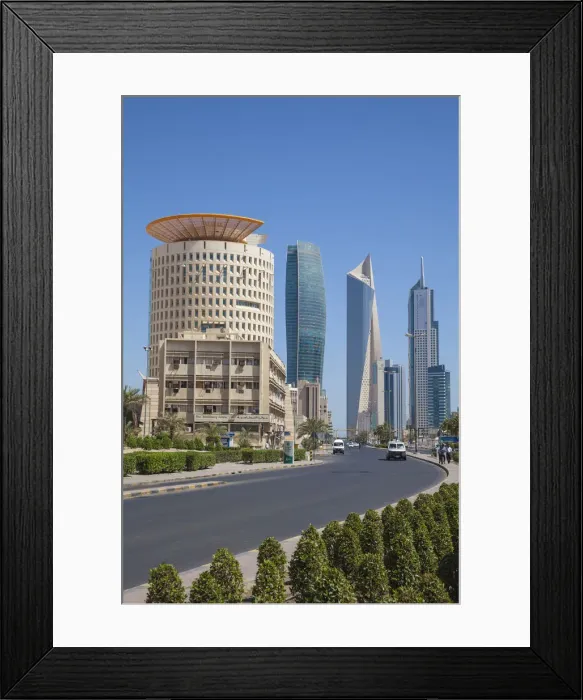 Framed Print : Kuwait, Kuwait City, City center buildings Framed Print : Kuwait, Kuwait City, City center buildings