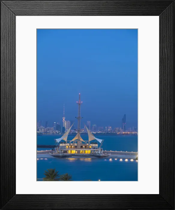 Framed Print : Kuwait, Kuwait City, Salmiya, Marina Waves Leisure complex - a three-storey leisure