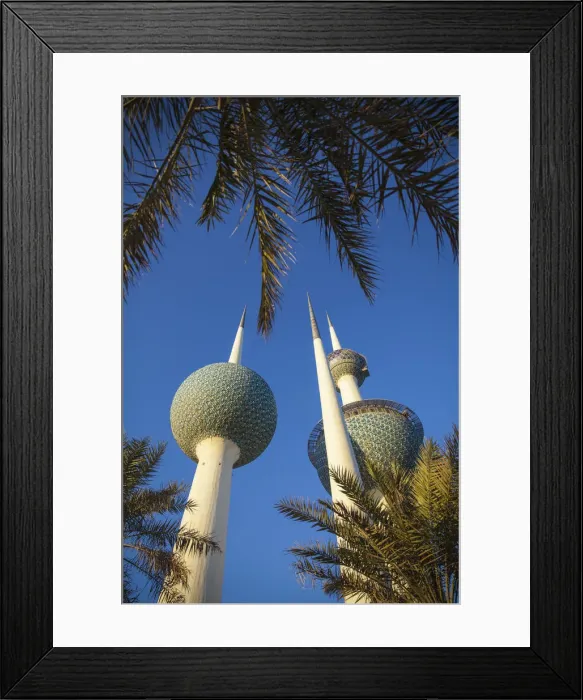 Framed Print : Kuwait, Kuwait City, Sharq, Kuwait Towers on Arabian Gulf Street Framed Print : Kuwait, Kuwait City, Sharq, Kuwait Towers on Arabian Gulf Street