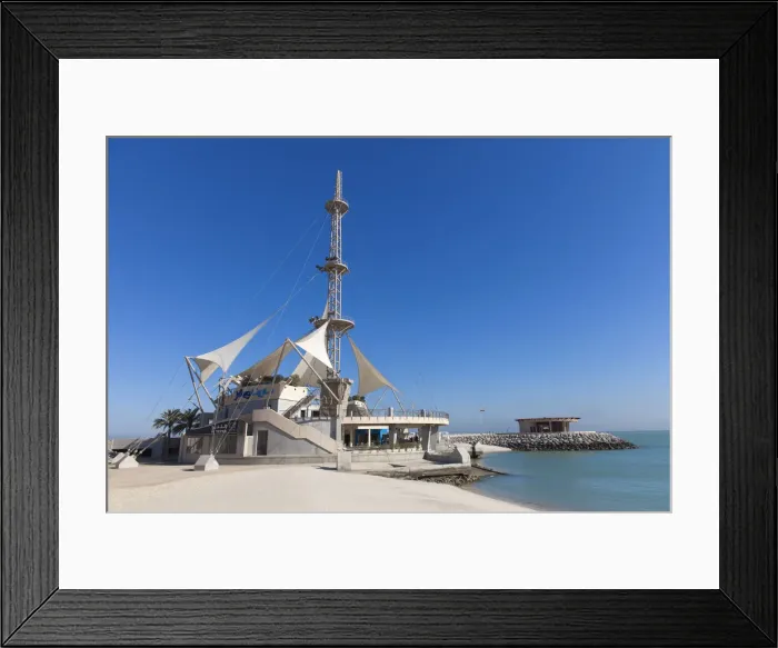 Framed Print : Kuwait, Kuwait City, Salmiya, Marina Waves Leisure complex - a three-storey leisure Framed Print : Kuwait, Kuwait City, Salmiya, Marina Waves Leisure complex - a three-storey leisure