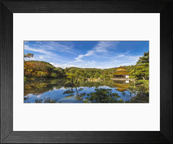 Framed Print : Japan, Kyoto, Kinkaku-ji, -The Golden Pavilion officially named Rokuon-ji