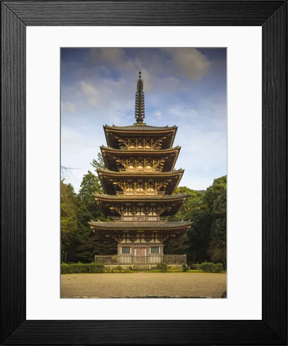 Framed Print : Japan, Kyoto, Daigoji Temple, Goju-no-to pagoda