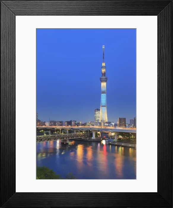 Framed Print : Japan, Tokyo, Asakusa, Tokyo Skytree Tower and Sumida River Framed Print : Japan, Tokyo, Asakusa, Tokyo Skytree Tower and Sumida River