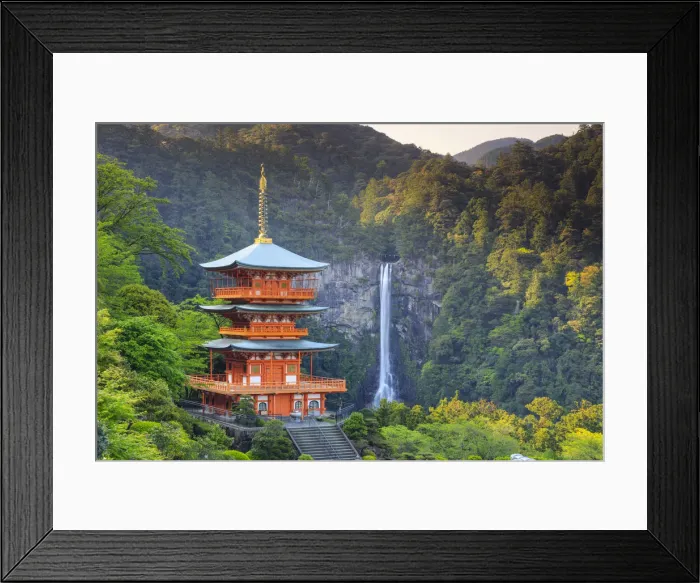 Framed Print : Japan, Wakayama Prefecture, Kumano Kodo Pilgrimage Trail (UNESCO Site), Nachi Taisha