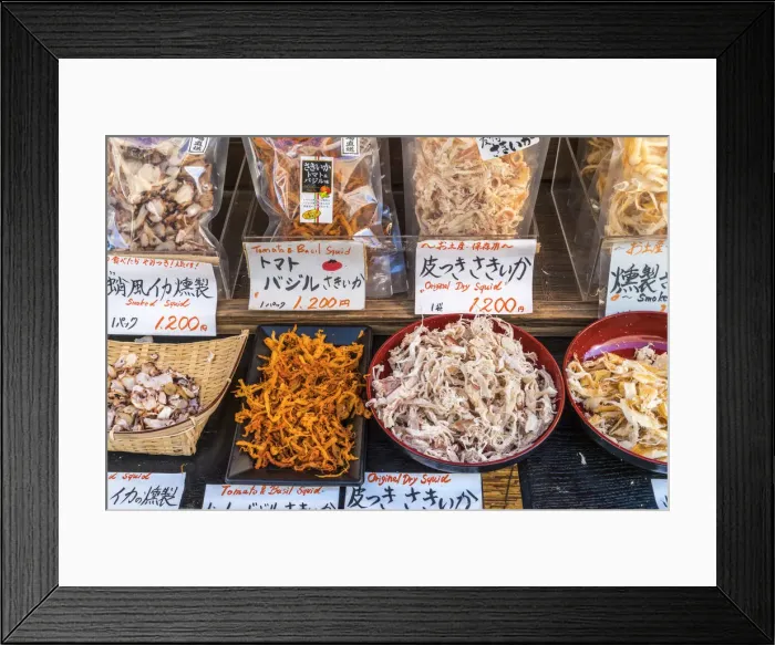 Framed Print : Dried squid, Tsukiji Central Fish Market, Tokyo, Japan Framed Print : Dried squid, Tsukiji Central Fish Market, Tokyo, Japan