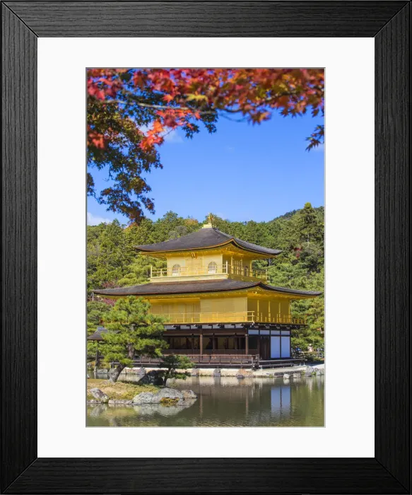 Framed Print : Japan, Kyoto, Kinkaku-ji, -The Golden Pavilion officially named Rokuon-ji Framed Print : Japan, Kyoto, Kinkaku-ji, -The Golden Pavilion officially named Rokuon-ji