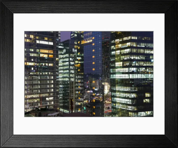 Framed Print : Busy Namdaemun-ro at dusk in Myeong-dong, Myeongdong, Seoul, South Korea Framed Print : Busy Namdaemun-ro at dusk in Myeong-dong, Myeongdong, Seoul, South Korea