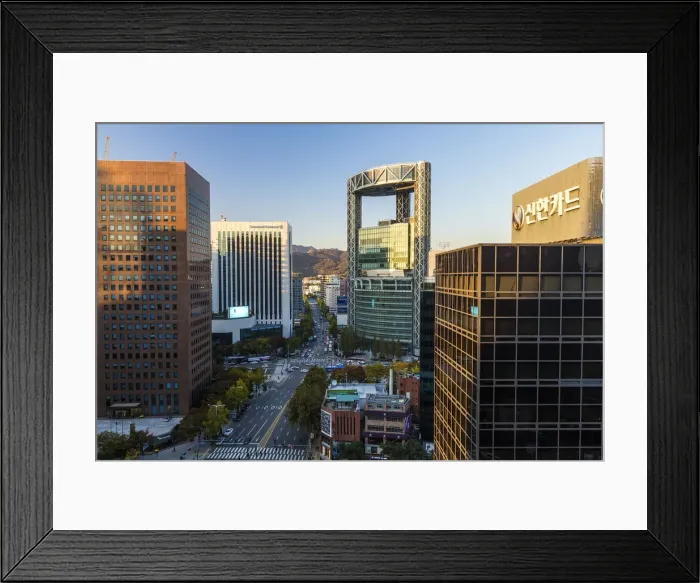 Framed Print : Modern architecture, Myeong-dong, Myeongdong, Seoul, South Korea Framed Print : Modern architecture, Myeong-dong, Myeongdong, Seoul, South Korea