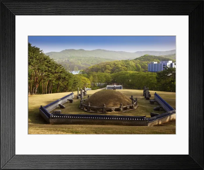 Framed Print : Korea, Seoul, Royal Tombs of Heolleung and Illeung, Tomb of King Sunjo and Queen Sunwon Framed Print : Korea, Seoul, Royal Tombs of Heolleung and Illeung, Tomb of King Sunjo and Queen Sunwon