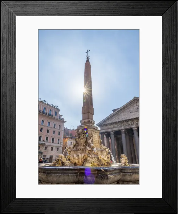 Framed Print : Italy, Lazio, Rome, Piazza della Rotunda, Fontana del Pantheon and Pantheon beyond Framed Print : Italy, Lazio, Rome, Piazza della Rotunda, Fontana del Pantheon and Pantheon beyond