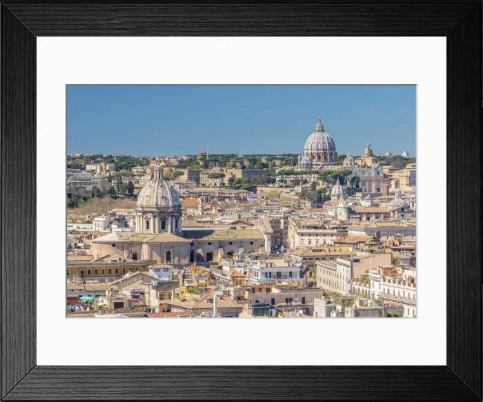 Framed Print : Italy, Lazio, Rome, St Peters Basilica and Rome rooftops Framed Print : Italy, Lazio, Rome, St Peters Basilica and Rome rooftops