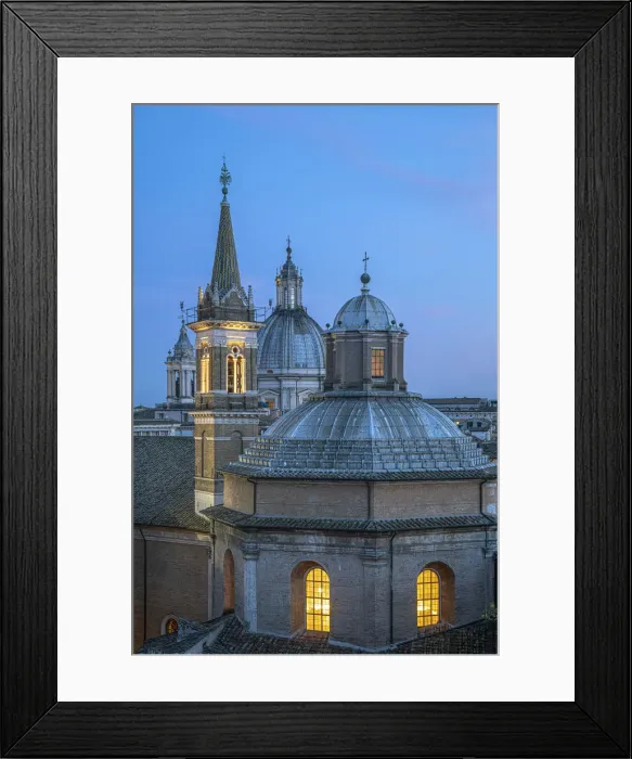 Framed Print : Italy, Lazio, Rome, Ponte, Chiesa di Santa Maria della Pace in foreground, Sant Agnese
