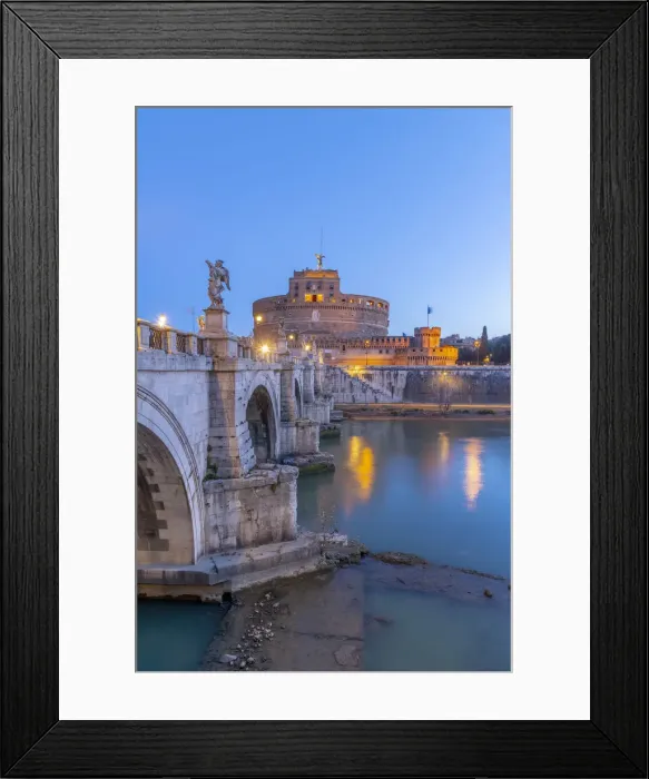 Framed Print : Italy, Lazio, Rome, St. Angelo Bridge, Ponte Sant Angelo and Castel Sant Angelo Framed Print : Italy, Lazio, Rome, St. Angelo Bridge, Ponte Sant Angelo and Castel Sant Angelo
