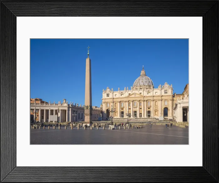Framed Print : Italy, Lazio, Rome, The Vatican, St Peters Square, St Peters Basilica Framed Print : Italy, Lazio, Rome, The Vatican, St Peters Square, St Peters Basilica
