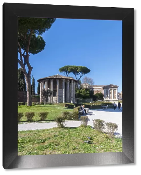 Italy, Rome, Via della Greca, Piazza Bocca della Verita, Forum Boarium, Temple of