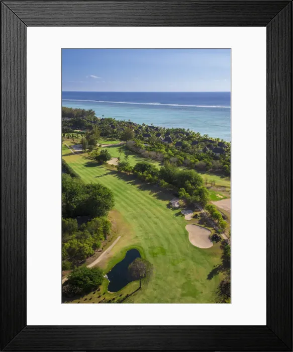 Framed Print : Golf course at Beachcomber Paradis Hotel, Le Morne Brabant Peninsula, Black River Framed Print : Golf course at Beachcomber Paradis Hotel, Le Morne Brabant Peninsula, Black River
