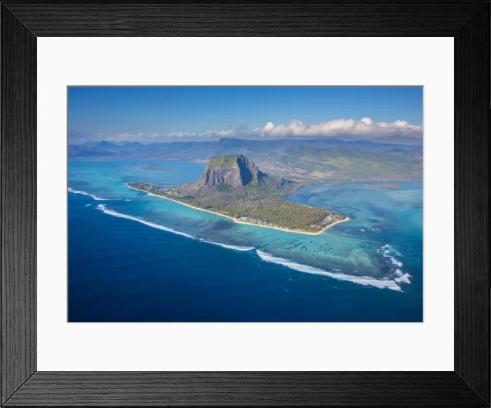 Framed Print : Le Morne Brabant Peninsula, Black River (Riviere Noire), West Coast, Mauritius