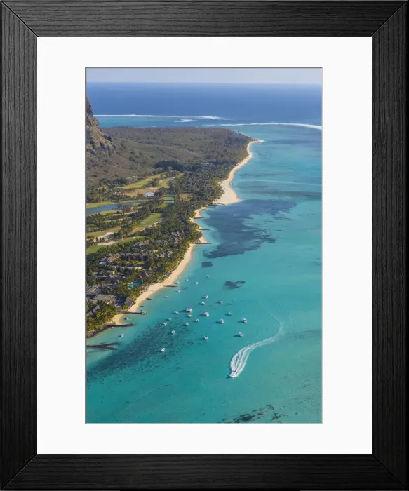 Framed Print : Le Morne Brabant Peninsula, Black River (Riviere Noire), West Coast, Mauritius