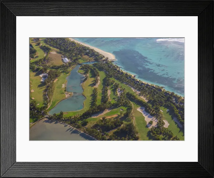 Framed Print : Golf course at Beachcomber Paradis Hotel, Le Morne Brabant Peninsula, Black River Framed Print : Golf course at Beachcomber Paradis Hotel, Le Morne Brabant Peninsula, Black River