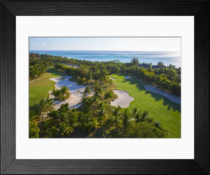 Framed Print : Golf course at Beachcomber Paradis Hotel, Le Morne Brabant Peninsula, Black River Framed Print : Golf course at Beachcomber Paradis Hotel, Le Morne Brabant Peninsula, Black River