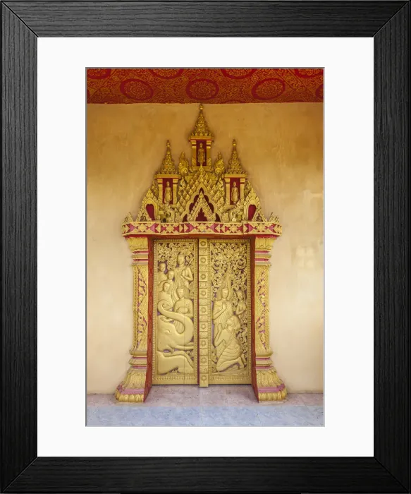 Framed Print : Laos, Luang Prabang, Santi Chedi, Peacfulness Pagoda, exterior detail Framed Print : Laos, Luang Prabang, Santi Chedi, Peacfulness Pagoda, exterior detail