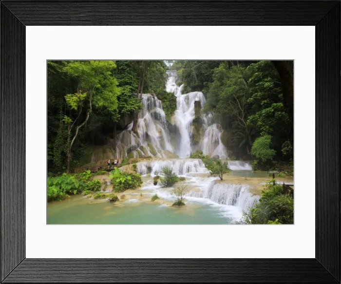 Framed Print : Tad Kouang Si waterfalls, Luang Prabang, Laos Framed Print : Tad Kouang Si waterfalls, Luang Prabang, Laos