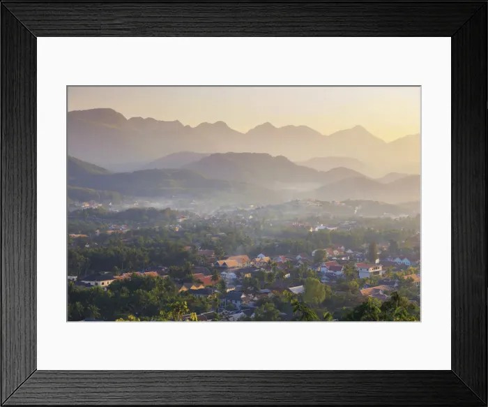 Framed Print : Laos, Luang Prabang (UNESCO Site), view from Mount Phousi Framed Print : Laos, Luang Prabang (UNESCO Site), view from Mount Phousi