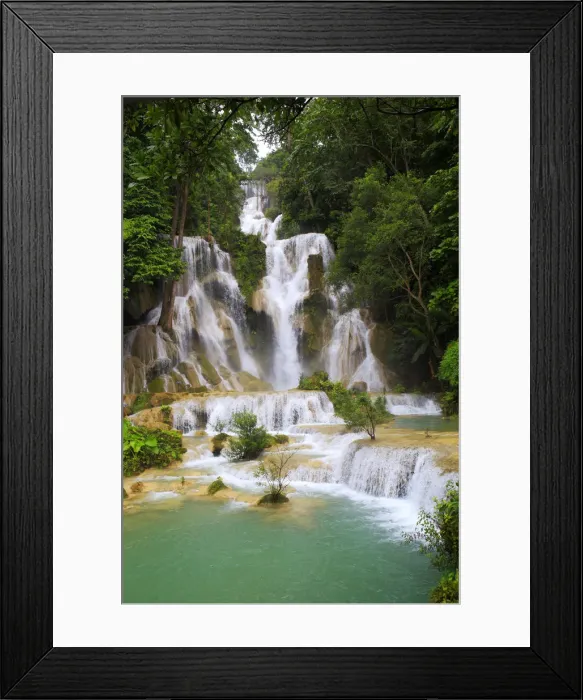 Framed Print : Tad Kouang Si waterfalls, Luang Prabang, Laos Framed Print : Tad Kouang Si waterfalls, Luang Prabang, Laos