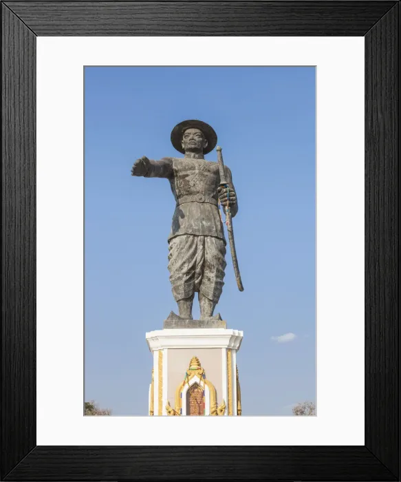 Framed Print : Laos, Vientiane, Mekong Riverfront, statue of former Laotian King Chao Anouvong Framed Print : Laos, Vientiane, Mekong Riverfront, statue of former Laotian King Chao Anouvong