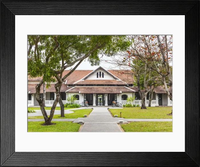Framed Print : Laos, Luang Prabang, Amantaka Luxury Hotel, exterior