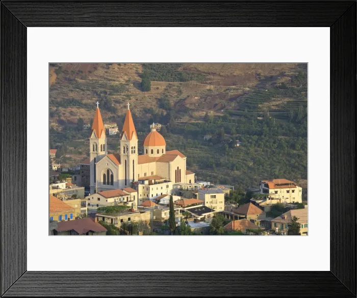 Framed Print : Lebanon, Kadisha Valley, Bcharre town, St Saba Church Framed Print : Lebanon, Kadisha Valley, Bcharre town, St Saba Church