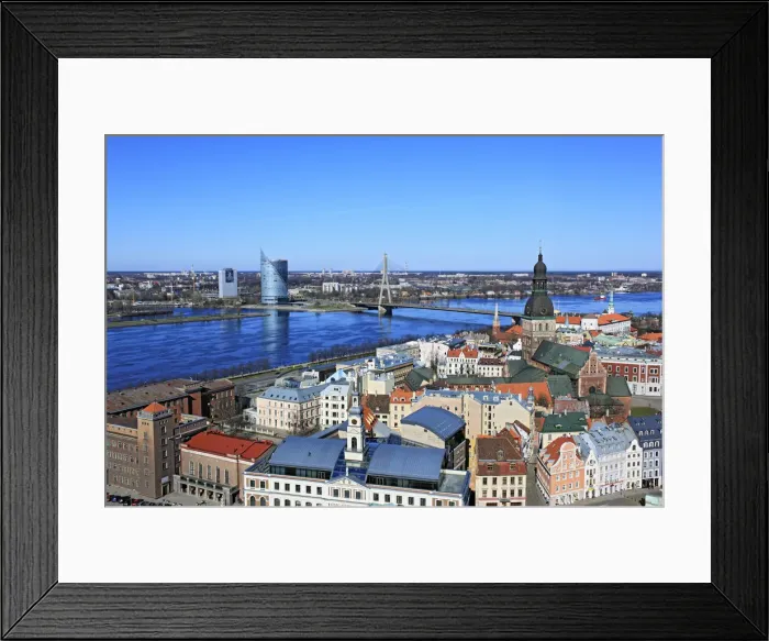 Framed Print : View of city from St. Peters Church, Riga, Latvia Framed Print : View of city from St. Peters Church, Riga, Latvia