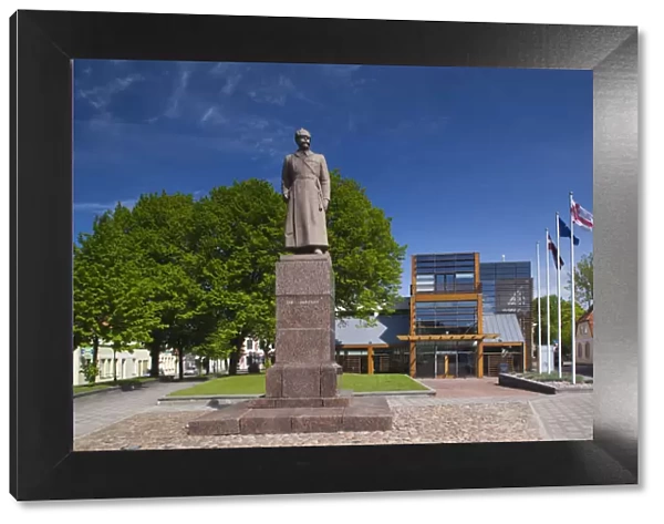 Latvia, Western Latvia, Kurzeme Region, Ventspils, Library Square