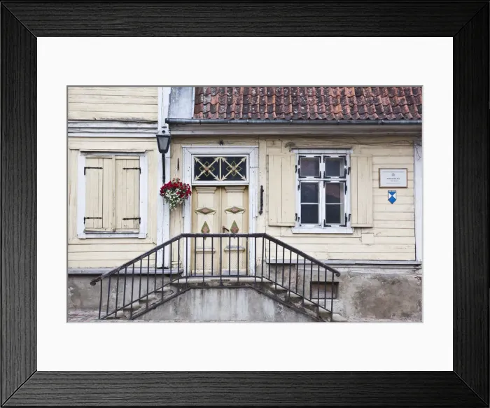Framed Print : Latvia, Western Latvia, Kurzeme Region, Kuldiga, oldest house in the Kurzeme Region, b Framed Print : Latvia, Western Latvia, Kurzeme Region, Kuldiga, oldest house in the Kurzeme Region, b