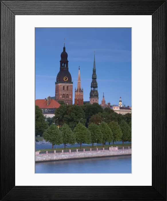Framed Print : Dome Cathedral, St. Peters, St. Saviours Churches, Riga, Latvia Framed Print : Dome Cathedral, St. Peters, St. Saviours Churches, Riga, Latvia