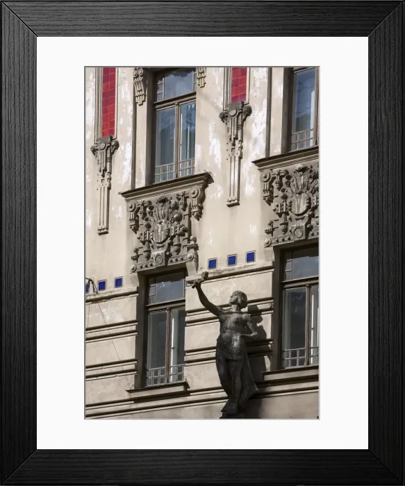 Framed Print : Art Nouveau Style Architecture (Also Known as Jugendstil Architecture Designed by
