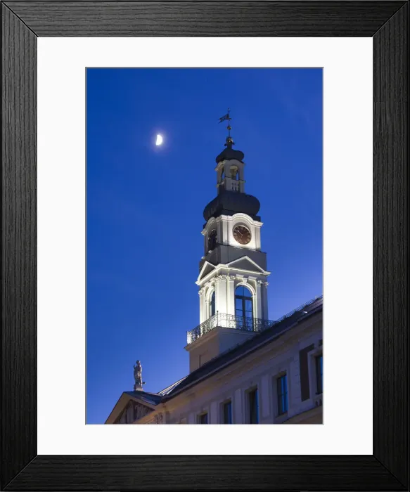 Framed Print : Latvia, Riga, Old Riga, Town Hall tower, evening Framed Print : Latvia, Riga, Old Riga, Town Hall tower, evening