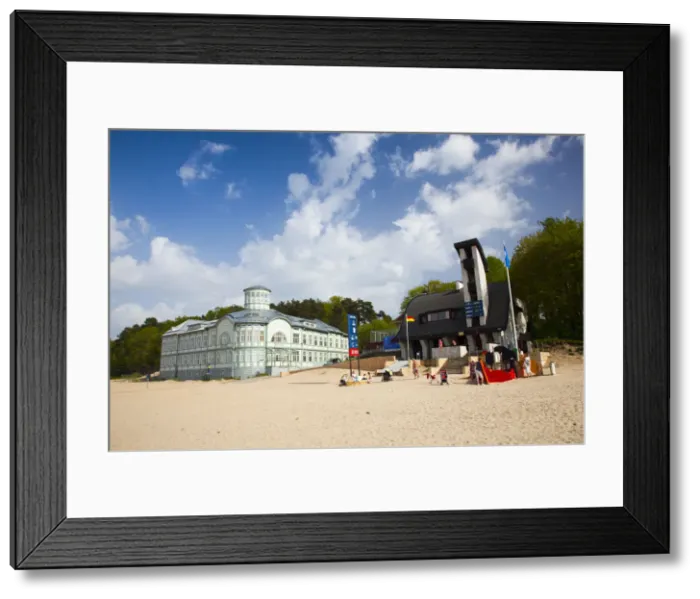 Framed Print : Latvia, Jurmala, Majori Village, Majori Beach on the Baltic Sea