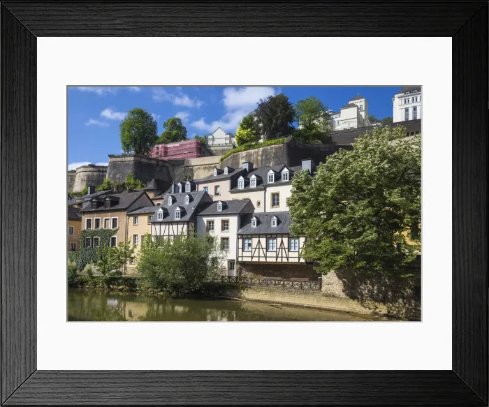 Framed Print : Luxembourg, Luxembourg City, The Grund - lower town Framed Print : Luxembourg, Luxembourg City, The Grund - lower town