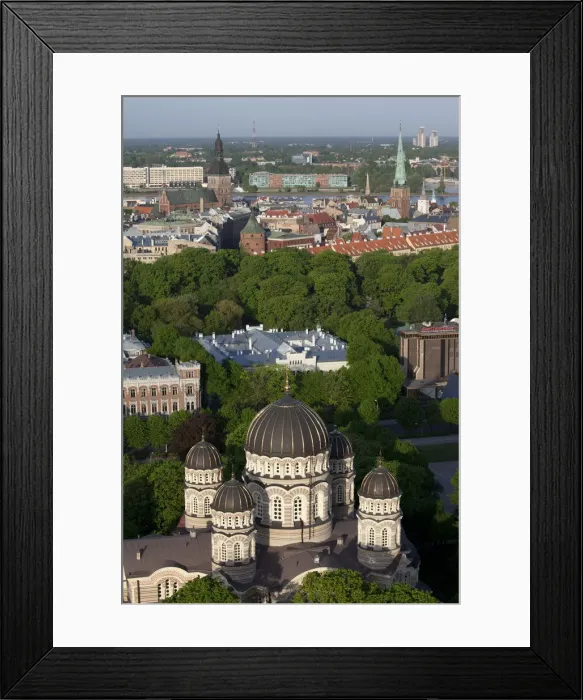 Framed Print : Latvia, Riga, Old Riga, elevated city view with Russian Orthodox Cathedral Framed Print : Latvia, Riga, Old Riga, elevated city view with Russian Orthodox Cathedral