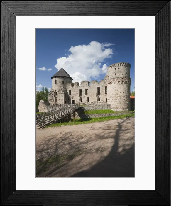 Framed Print : Latvia, Northeastern Latvia, Vidzeme Region, Gauja National Park, Cesis, Cesis Castle