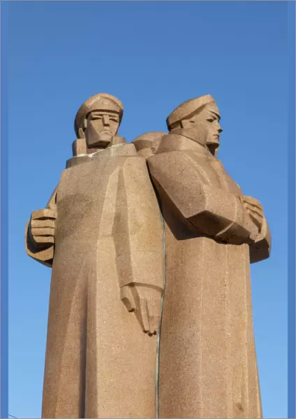 The Latvian Riflemen Monument, Old Town, Riga, Latvia, Northern Europe
