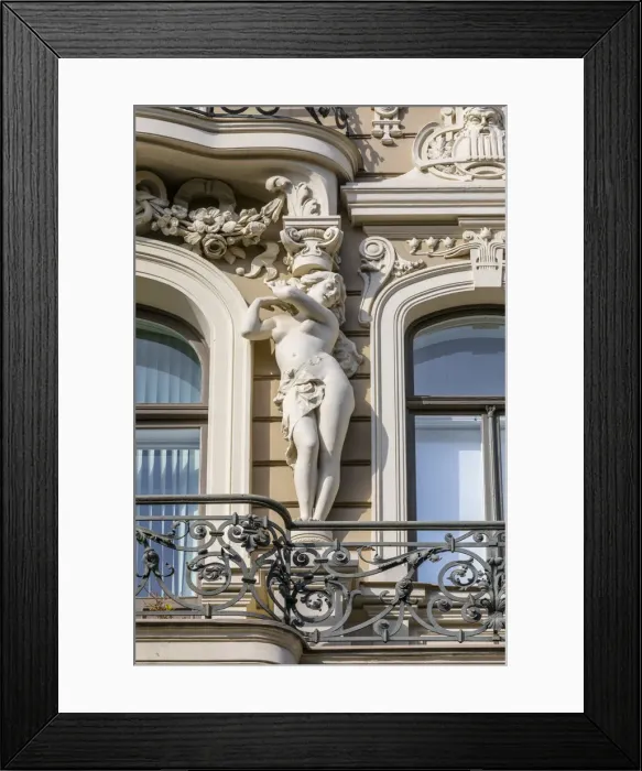 Framed Print : Art Nouveau Architecture, Riga, Latvia, Northern Europe