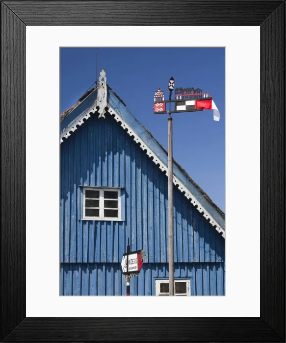 Framed Print : Lithuania, Western Lithuania, Curonian Spit, Nida, traditional Curonian weathervanes