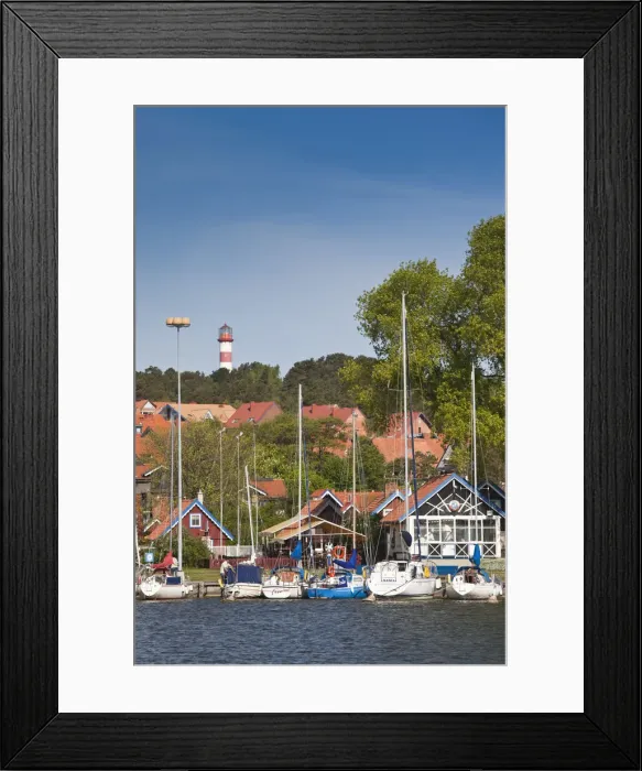 Framed Print : Lithuania, Western Lithuania, Curonian Spit, Nida, sailing harbor Framed Print : Lithuania, Western Lithuania, Curonian Spit, Nida, sailing harbor